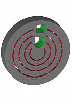 Ringnut-Scheibe (Typ NB) mit breiten Kanälen auf der Kondensationsseite und Ringnuten auf der Kühlseite
