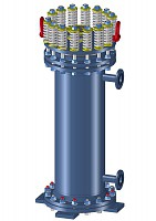 Vertical block heat exchanger of the GE/GZ series